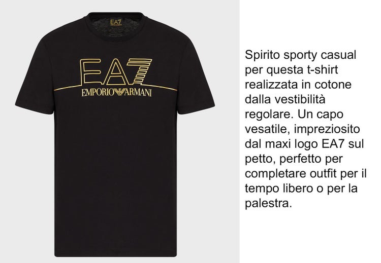 Gold Label T-shirt in cotone con logo.tif